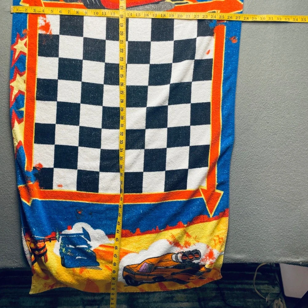 Disney Pixar Cars Boy Beach Towel‎ Cotton Lightning McQueen 27x53 Racing Graphic